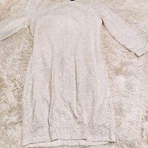 White Sequin Dress